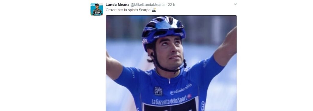 Mikel Landa conquista la vittoria di tappa al Giro e manda una dedica speciale a Michele Scarponi