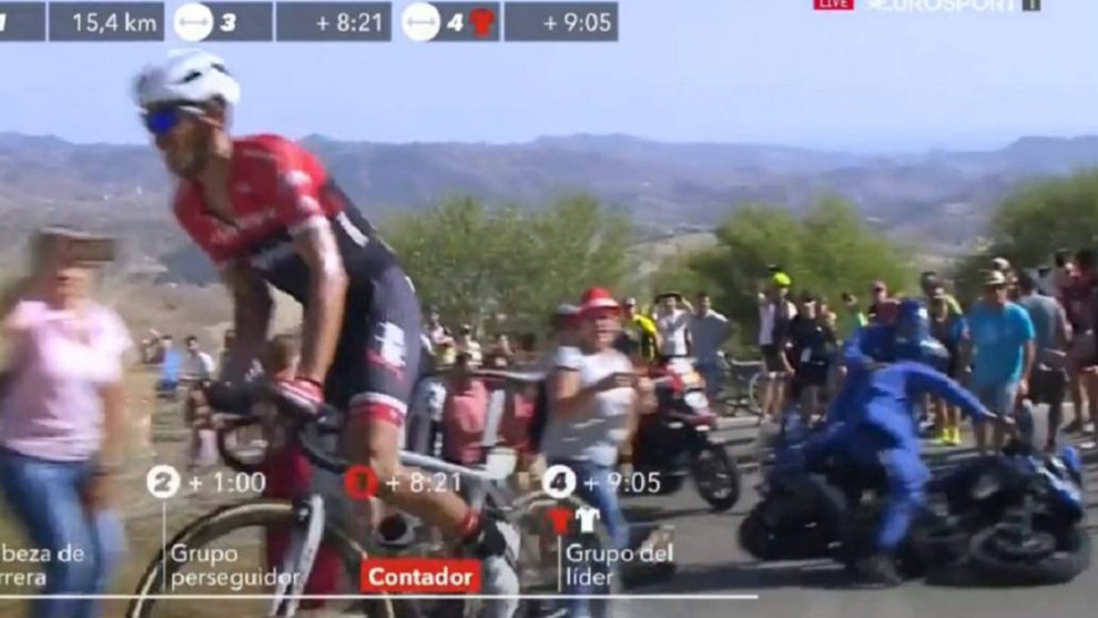 Incidente alla Vuelta Espana