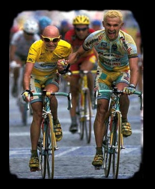 Fabiano Fontanelli e Marco Pantani