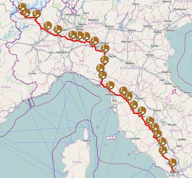 Via Francigena, la ciclovia più lunga d’Italia