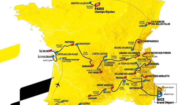 Percorso del Tour de France 2020