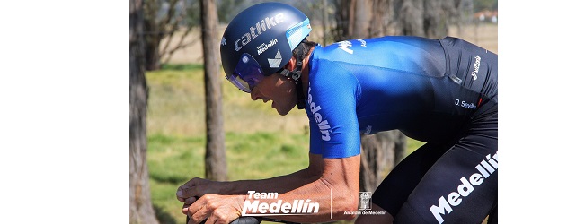 Oscar Sevilla alla Vuelta al Tachira (fonte pagina twitter Team Medelin)