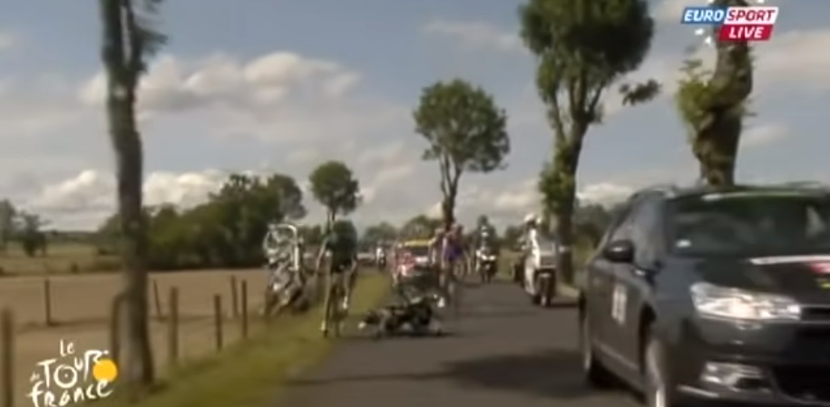 Johnny Hoogerland e la caduta al Tour de France 2011