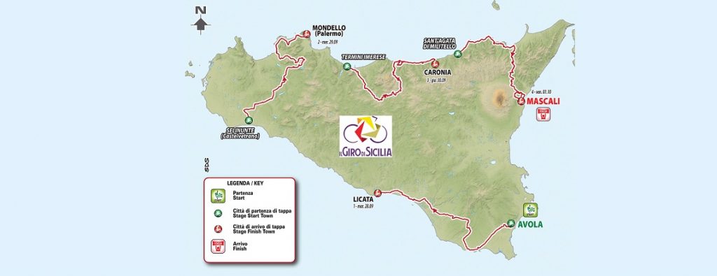 Giro di Sicilia 2021: il percorso