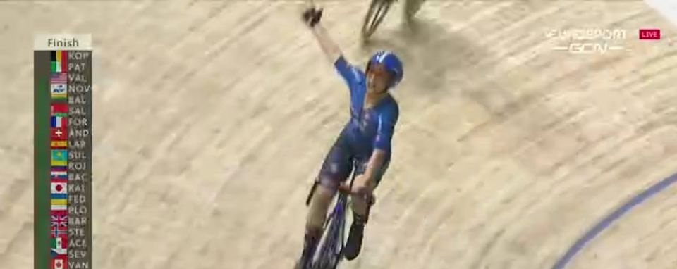 Letizia Paternoster è la nuova Campionessa del Mondo nella Corsa a Eliminazione sul Velodromo di Roubaix in Francia