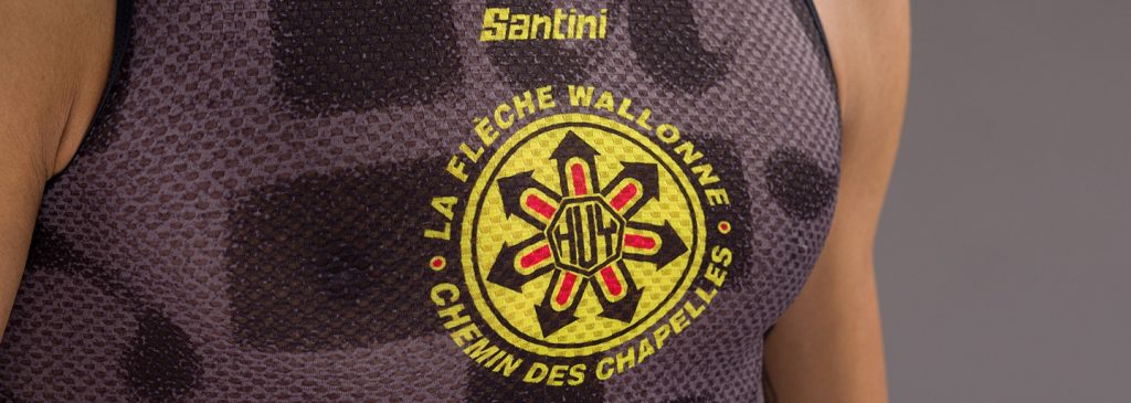 i colori della Vallonia e il Muro di Huy de La Flèche Wallonne ispirano la collezione Santini