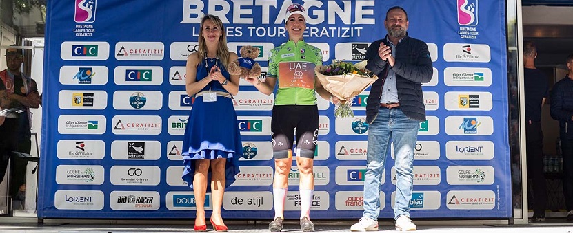 Marta Bastianelli maglia verde al Bretagne Tour