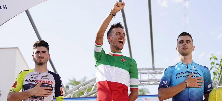 Filippo Zana campione italiano 2022 (Credits Bardiani - CSF - Faizanè & Sprint Cycling)