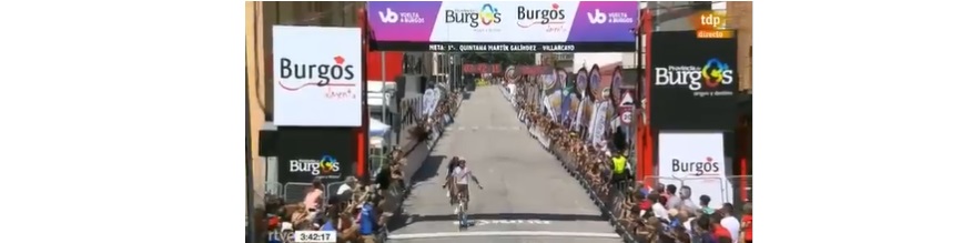 Bastien Tronchon vince la terza tappa della Vuelta a Borgos