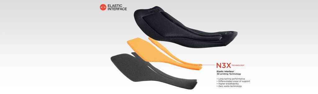 Elastic Interface N3X Seat pad - Exploded_orange
